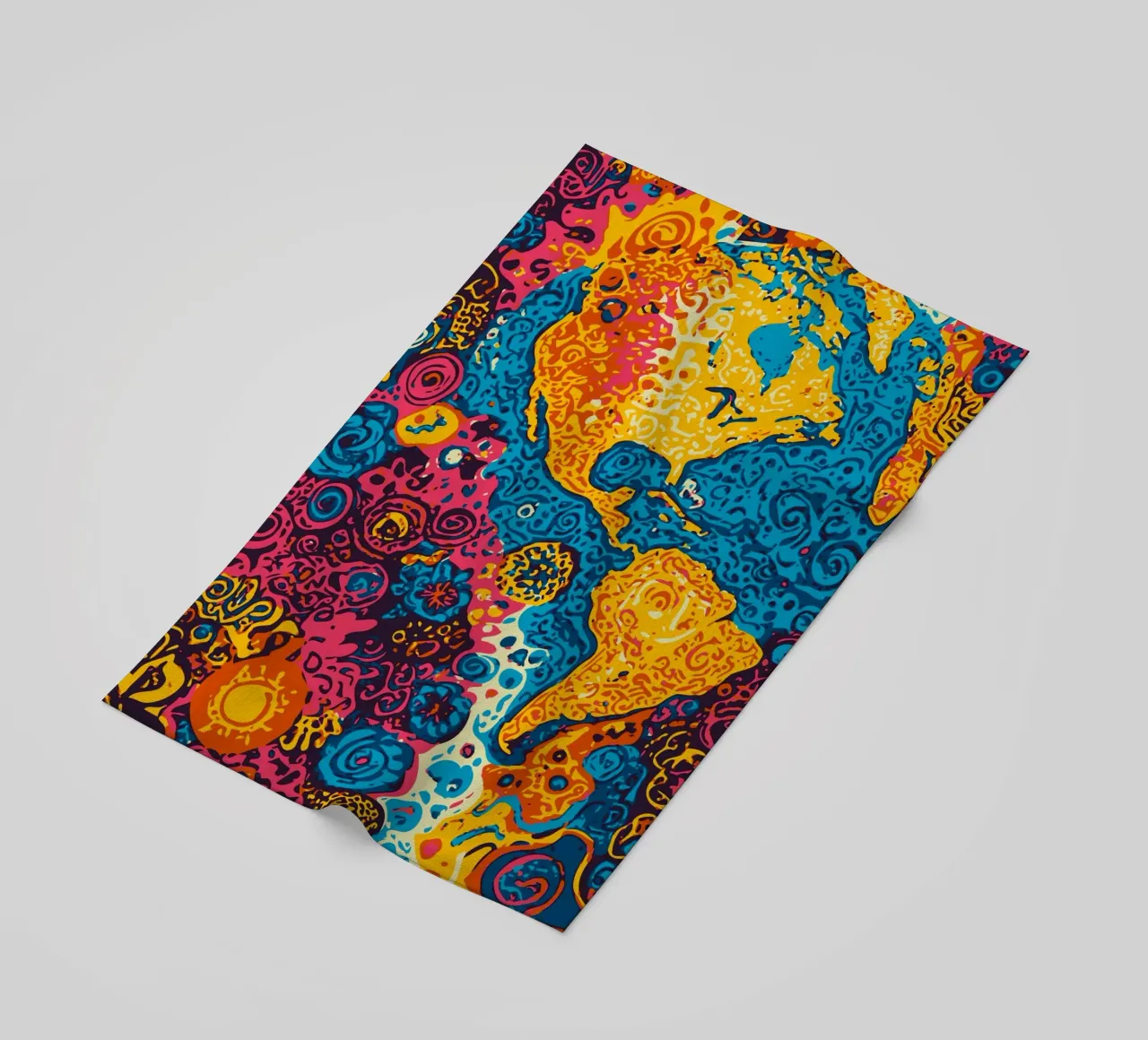 Planet Pattern - Una fusione di arte africana e graffiti telo mare da Abstract and Patterns
