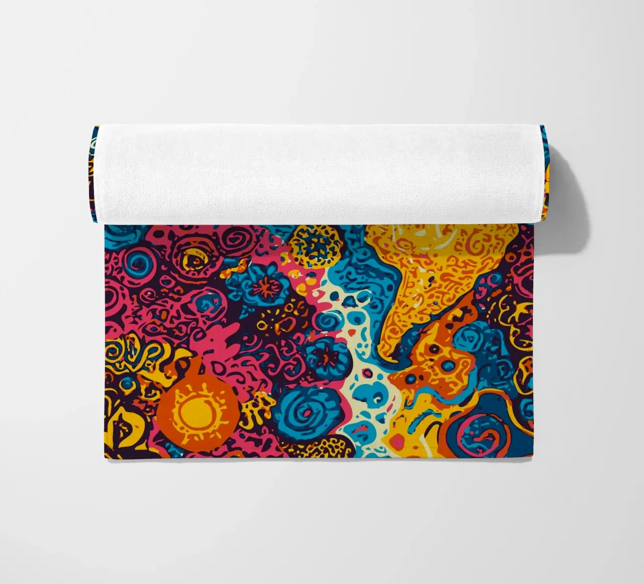 Planet Pattern - Una fusione di arte africana e graffiti telo mare da Abstract and Patterns