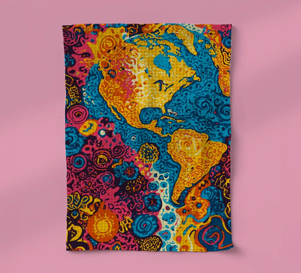 Planet Pattern - Una fusione di arte africana e graffiti canovaccio da cucina da Abstract and Patterns