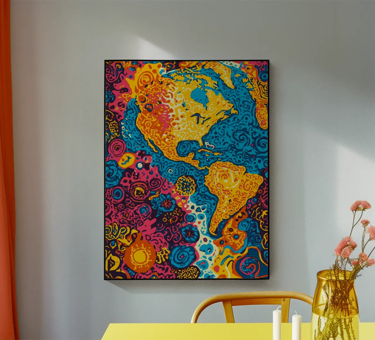 Planet Pattern - Una fusión de arte africano y graffiti metacrilato de Abstract and Patterns