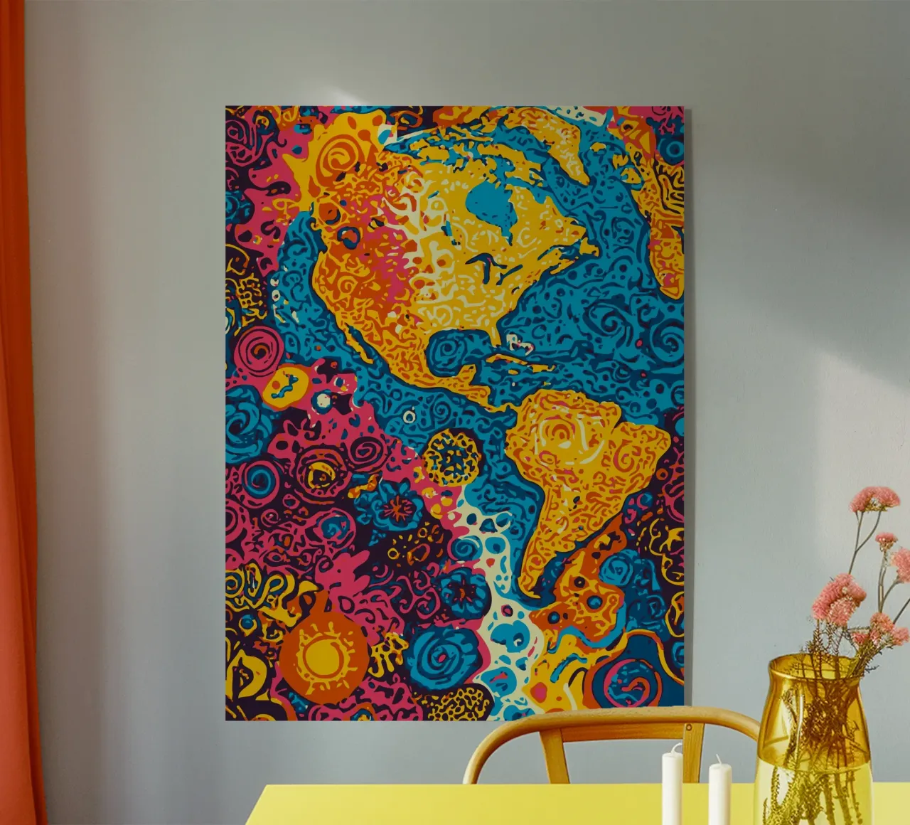 Planet Pattern - Una fusione di arte africana e graffiti plexiglass da Abstract and Patterns