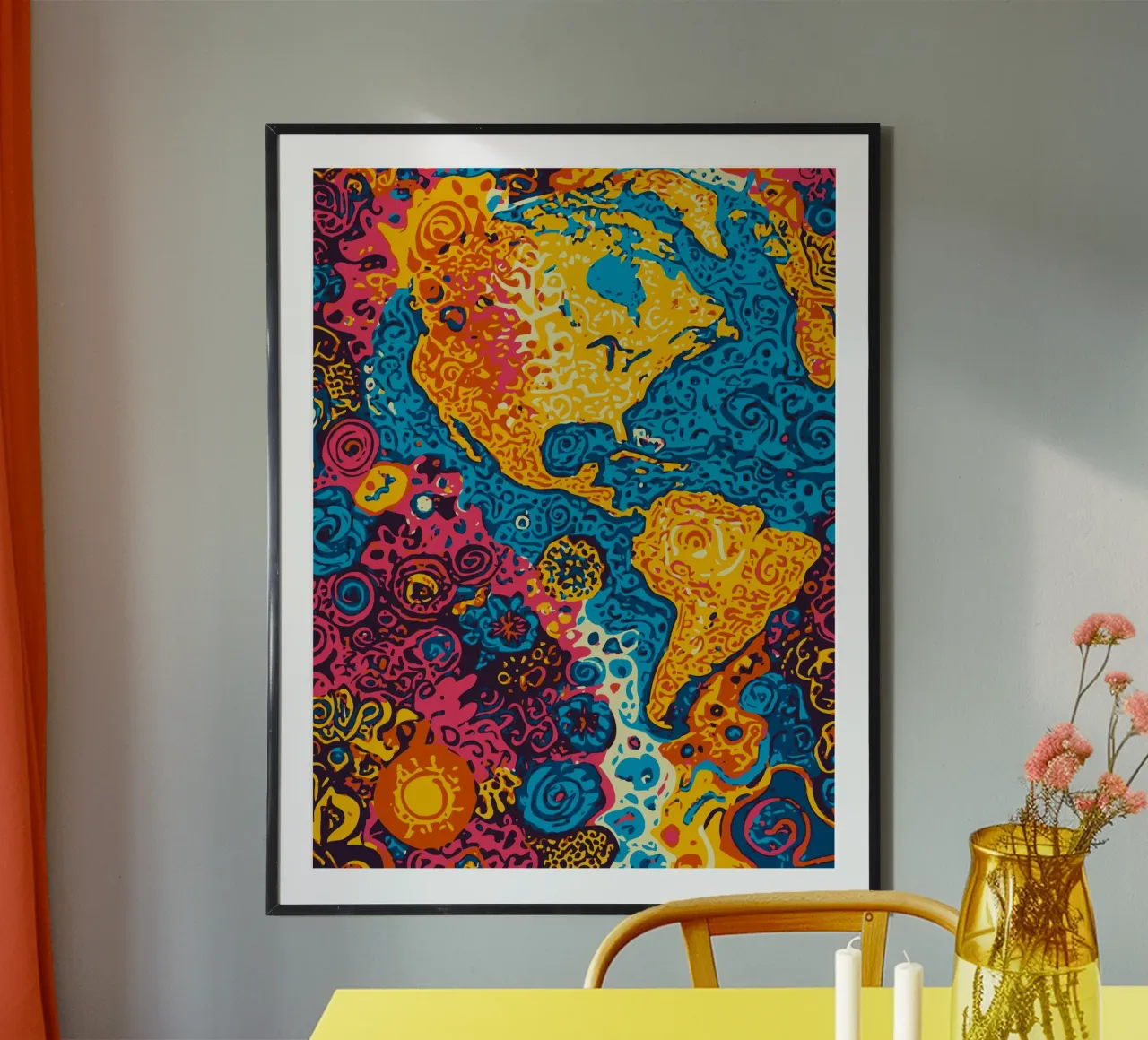 Planet Pattern - Una fusione di arte africana e graffiti poster da Abstract and Patterns