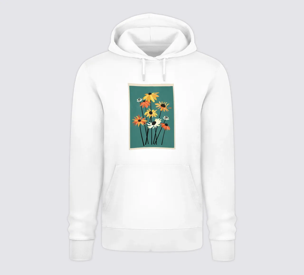 Abstract Flower Garden felpa con cappuccio da Nadjaa
