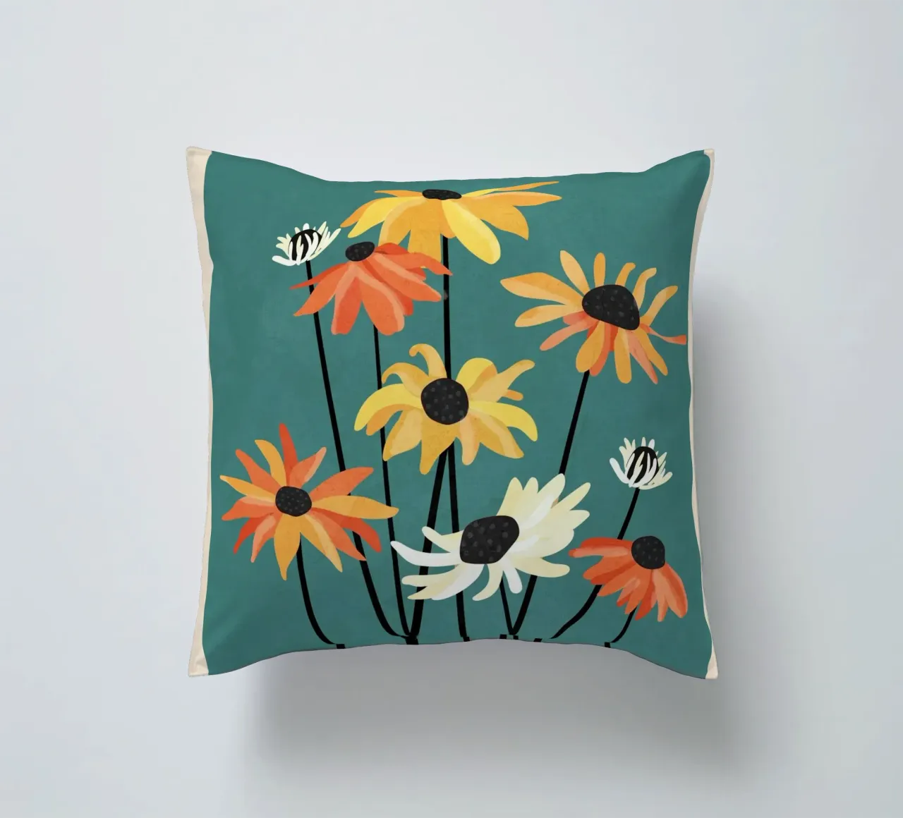 Abstract Flower Garden cuscino da Nadjaa