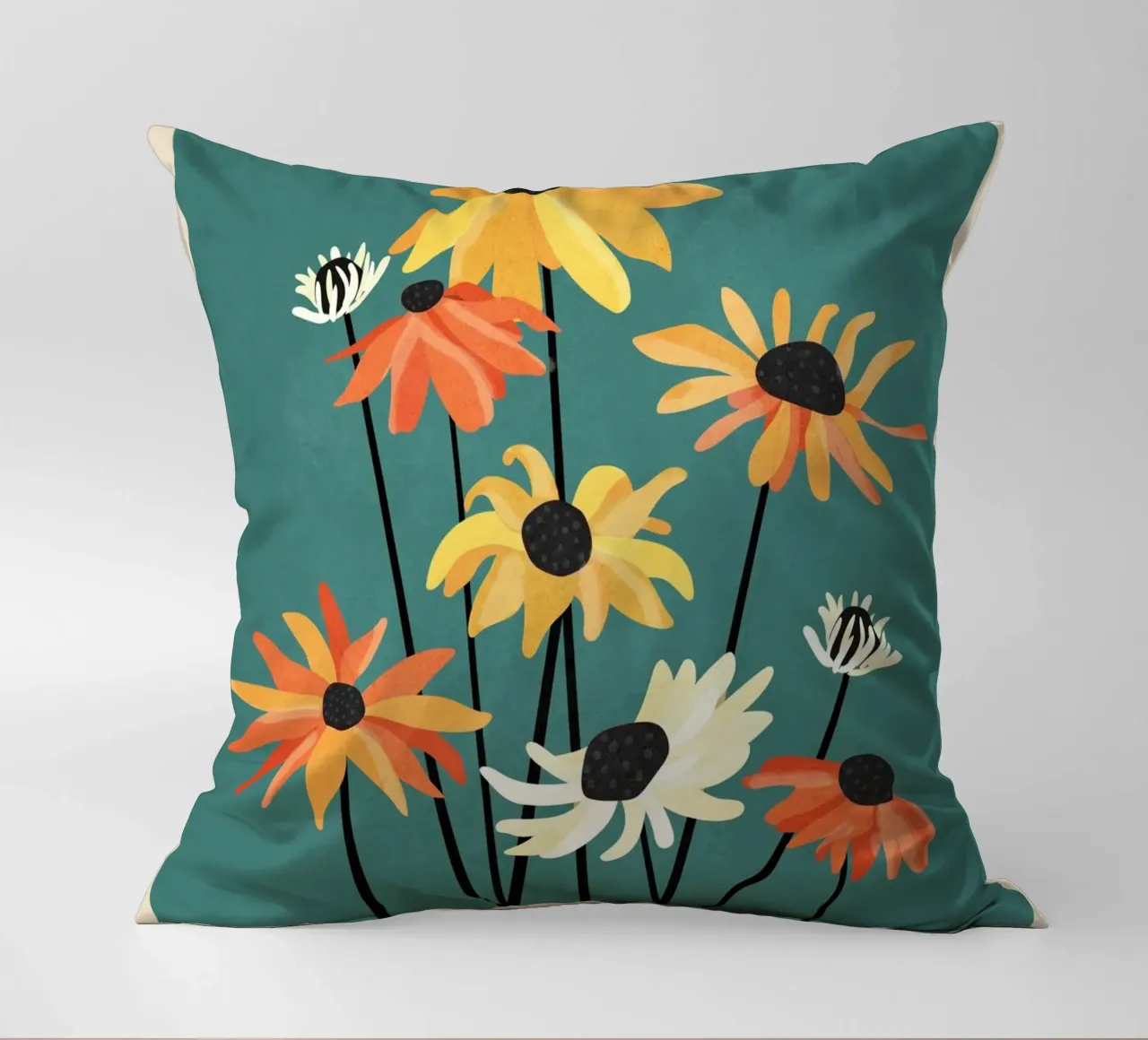 Abstract Flower Garden cuscino da Nadjaa