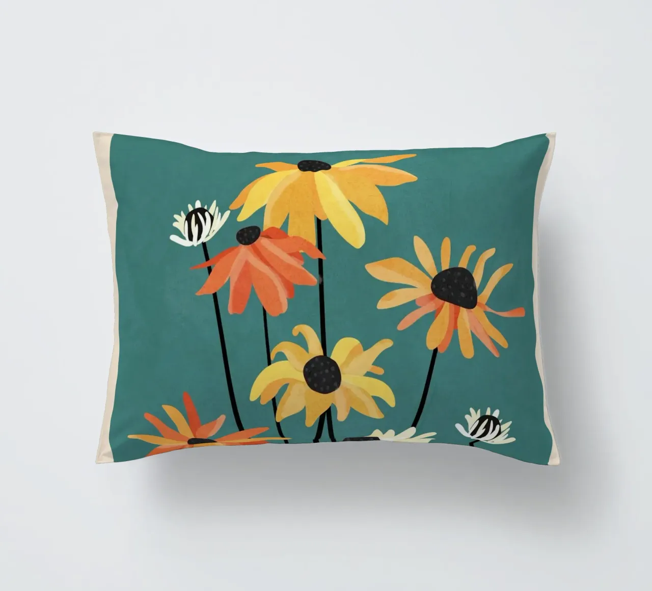 Abstract Flower Garden cuscino da Nadjaa
