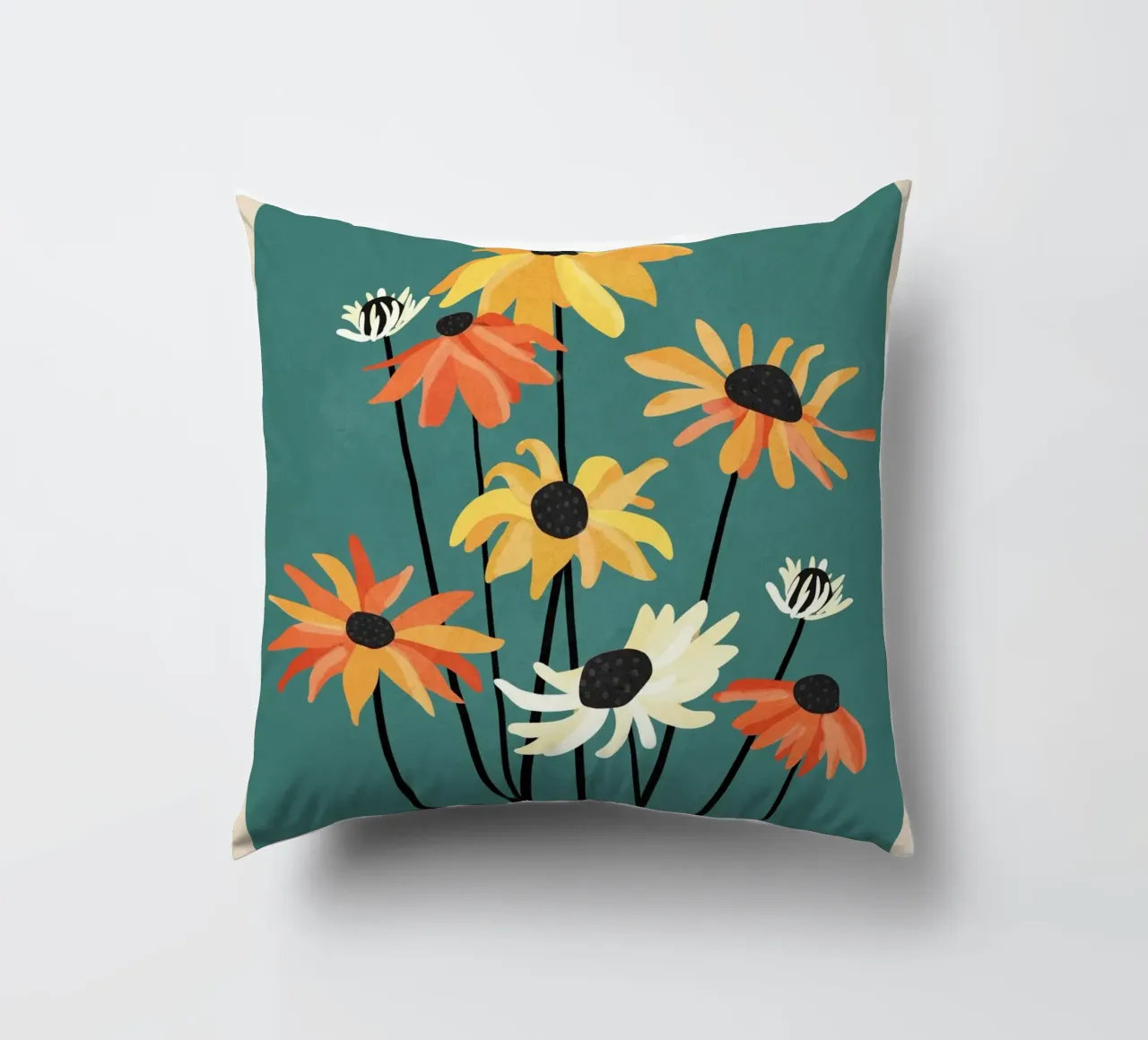 Abstract Flower Garden cuscino da Nadjaa