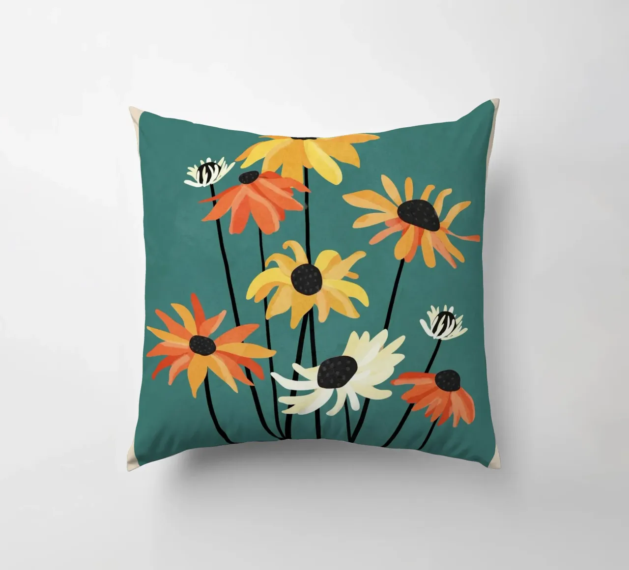 Abstract Flower Garden cuscino da Nadjaa