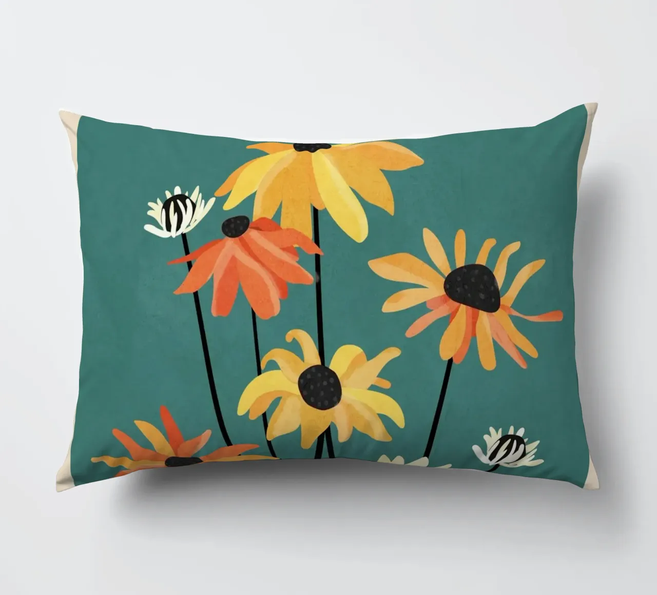 Abstract Flower Garden cuscino da Nadjaa