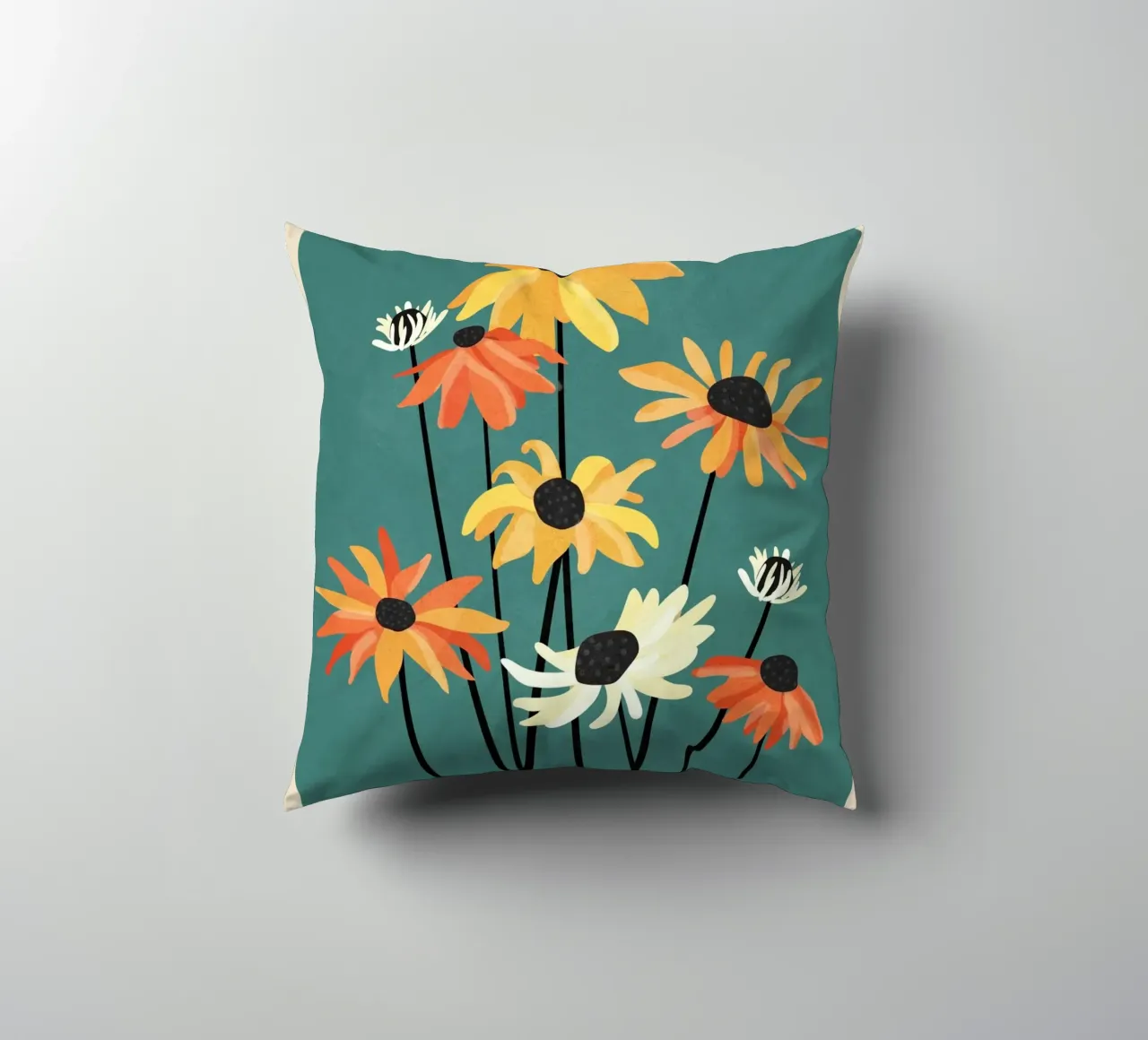 Abstract Flower Garden cuscino da Nadjaa
