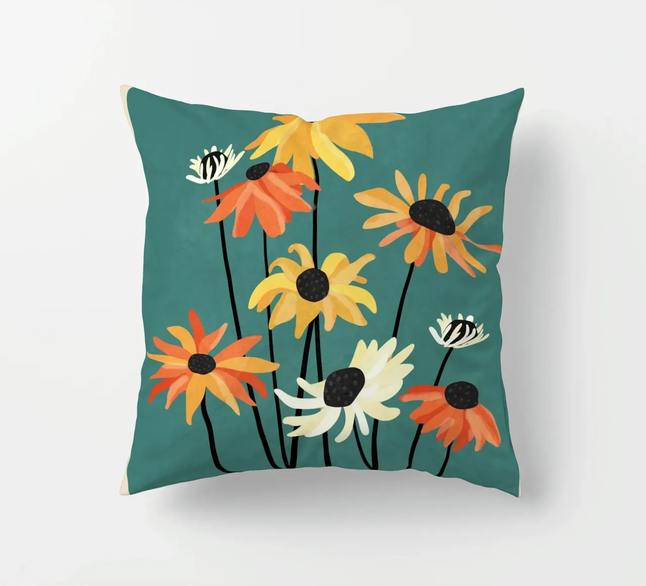 Abstract Flower Garden cuscino da Nadjaa