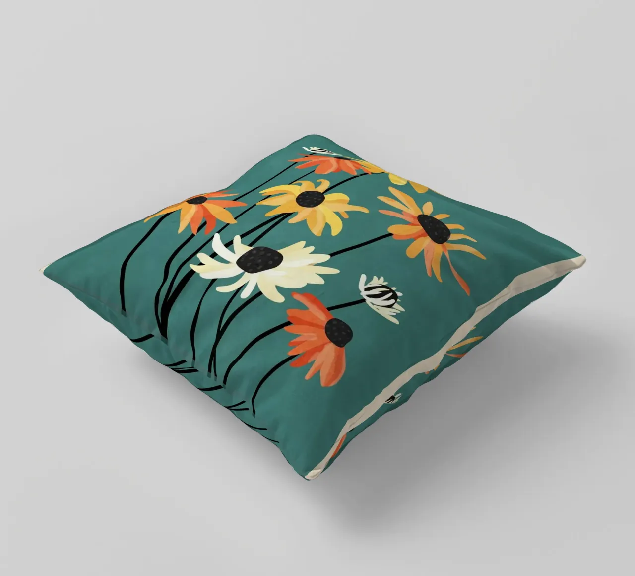 Abstract Flower Garden cuscino da Nadjaa