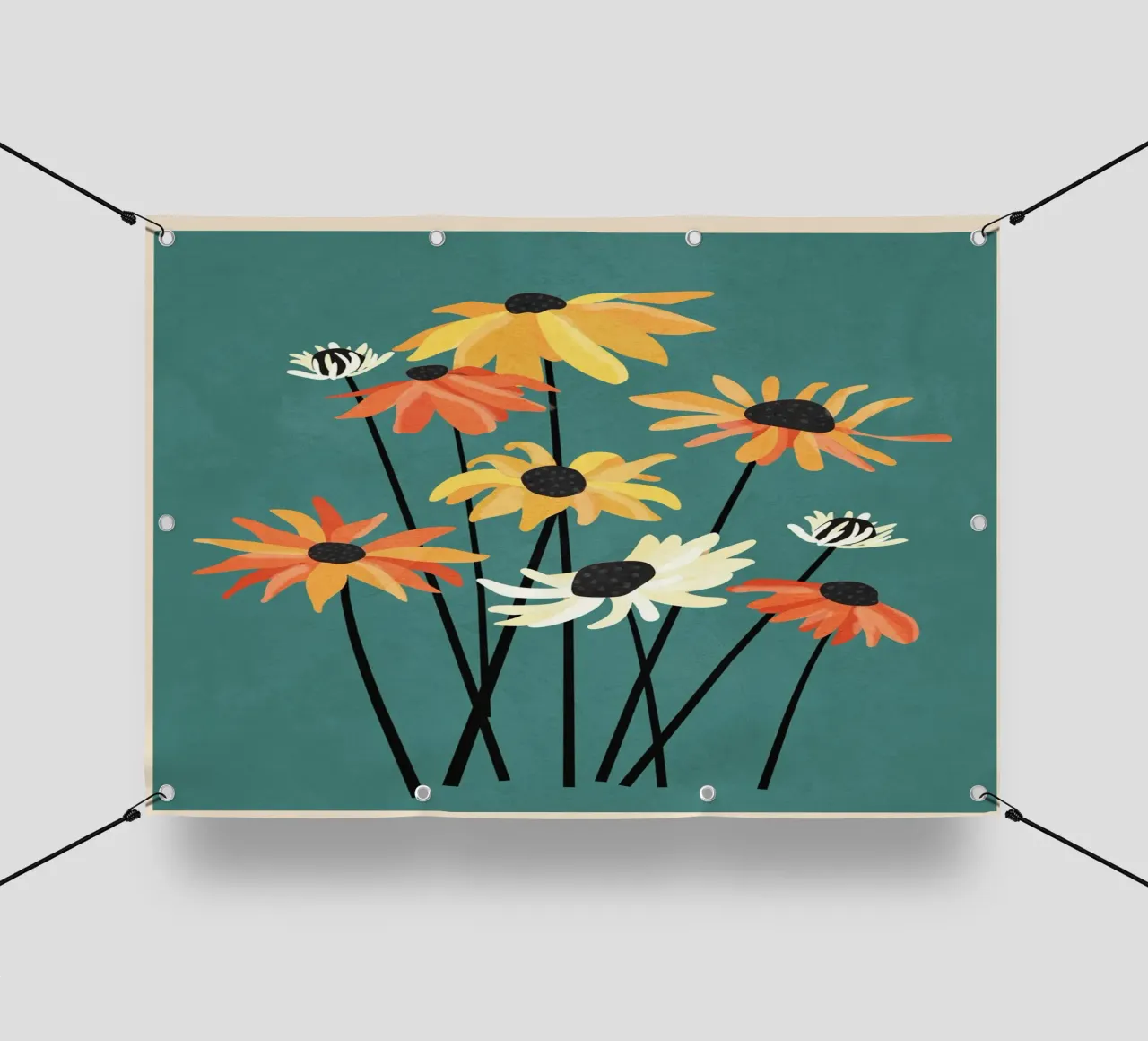 Abstract Flower Garden telo in pvc da Nadjaa