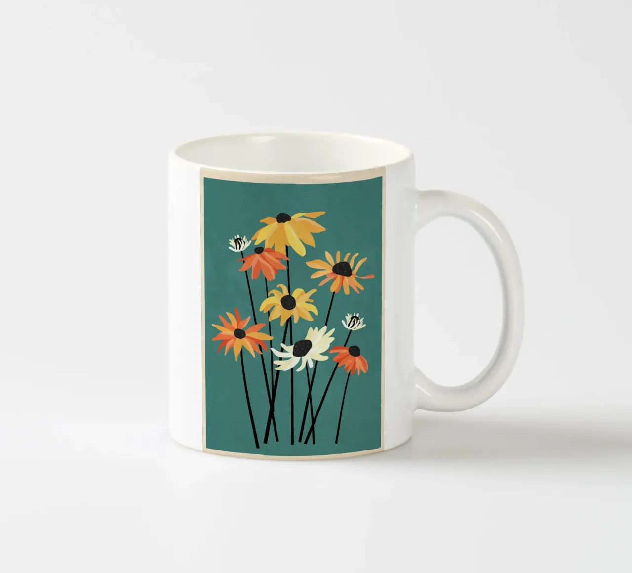Abstract Flower Garden tazza in ceramica da Nadjaa