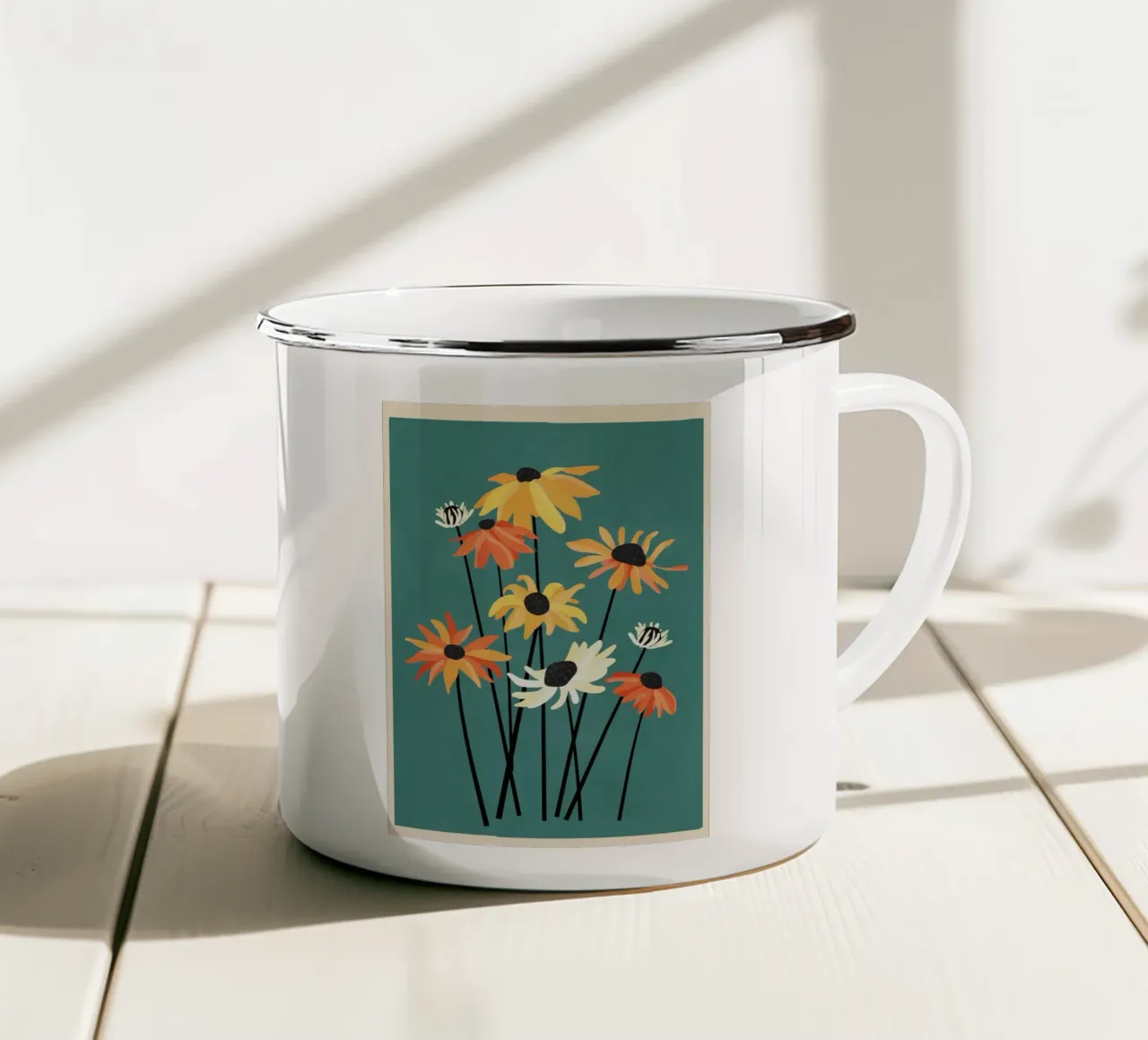 Abstract Flower Garden tazza in smalto da Nadjaa