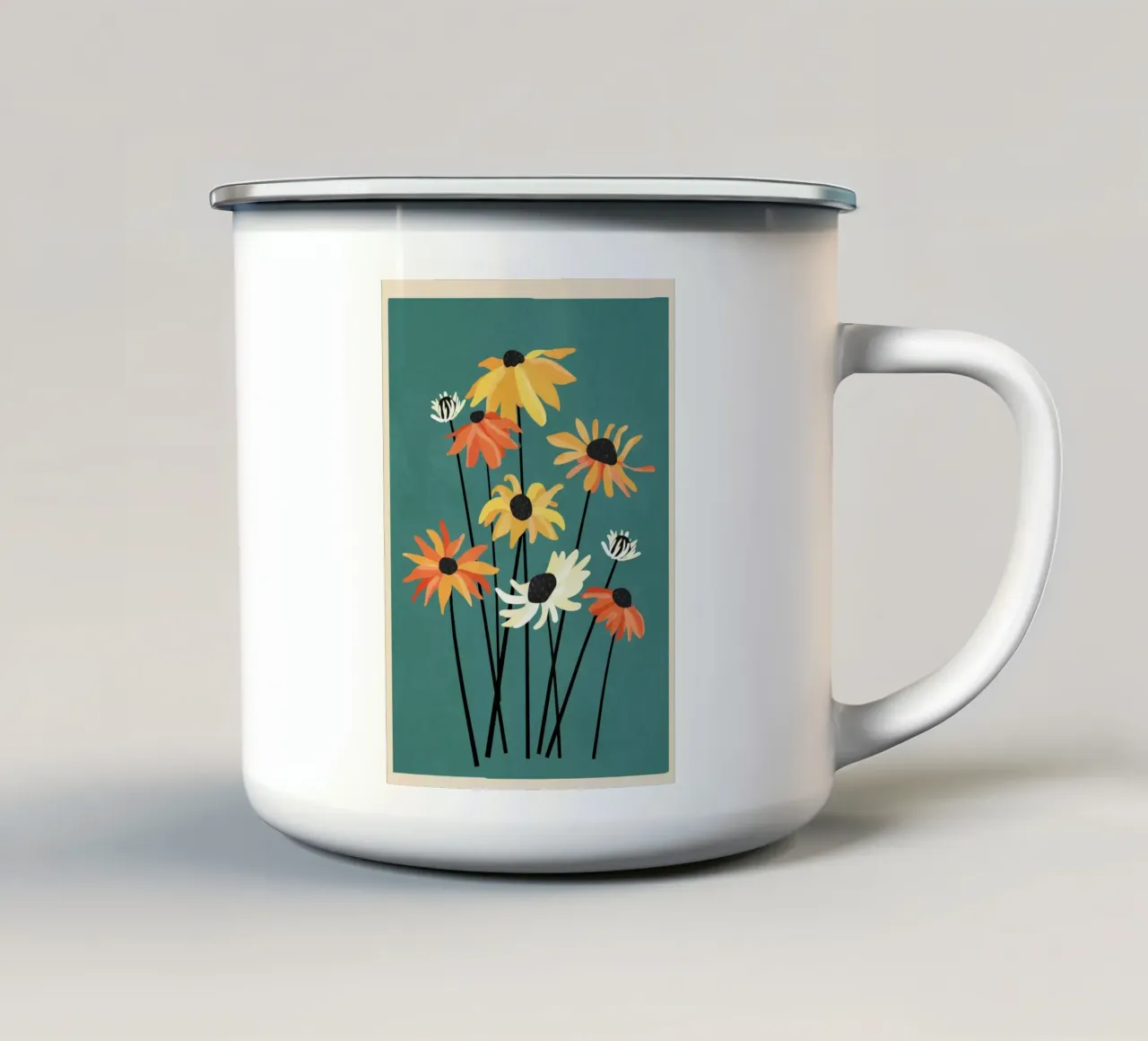 Abstract Flower Garden tazza in smalto da Nadjaa