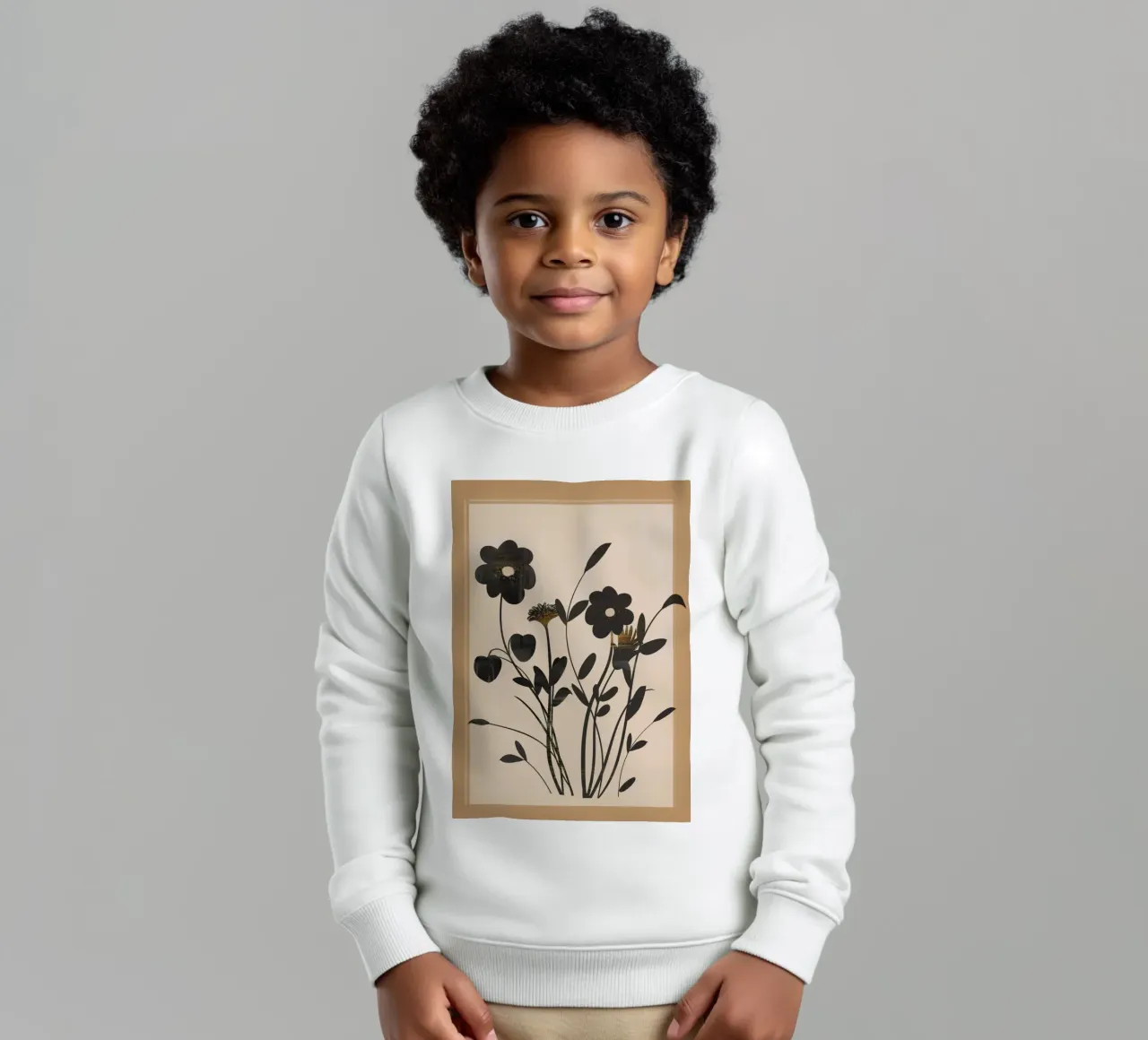 Abstract Art Minimal Flowers 1 felpa bambino da Nadjaa