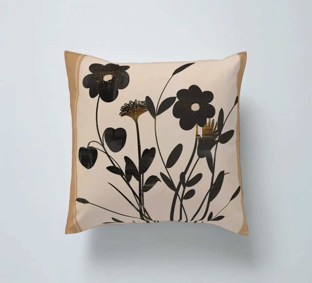 Abstract Art Minimal Flowers 1 cuscino da Nadjaa