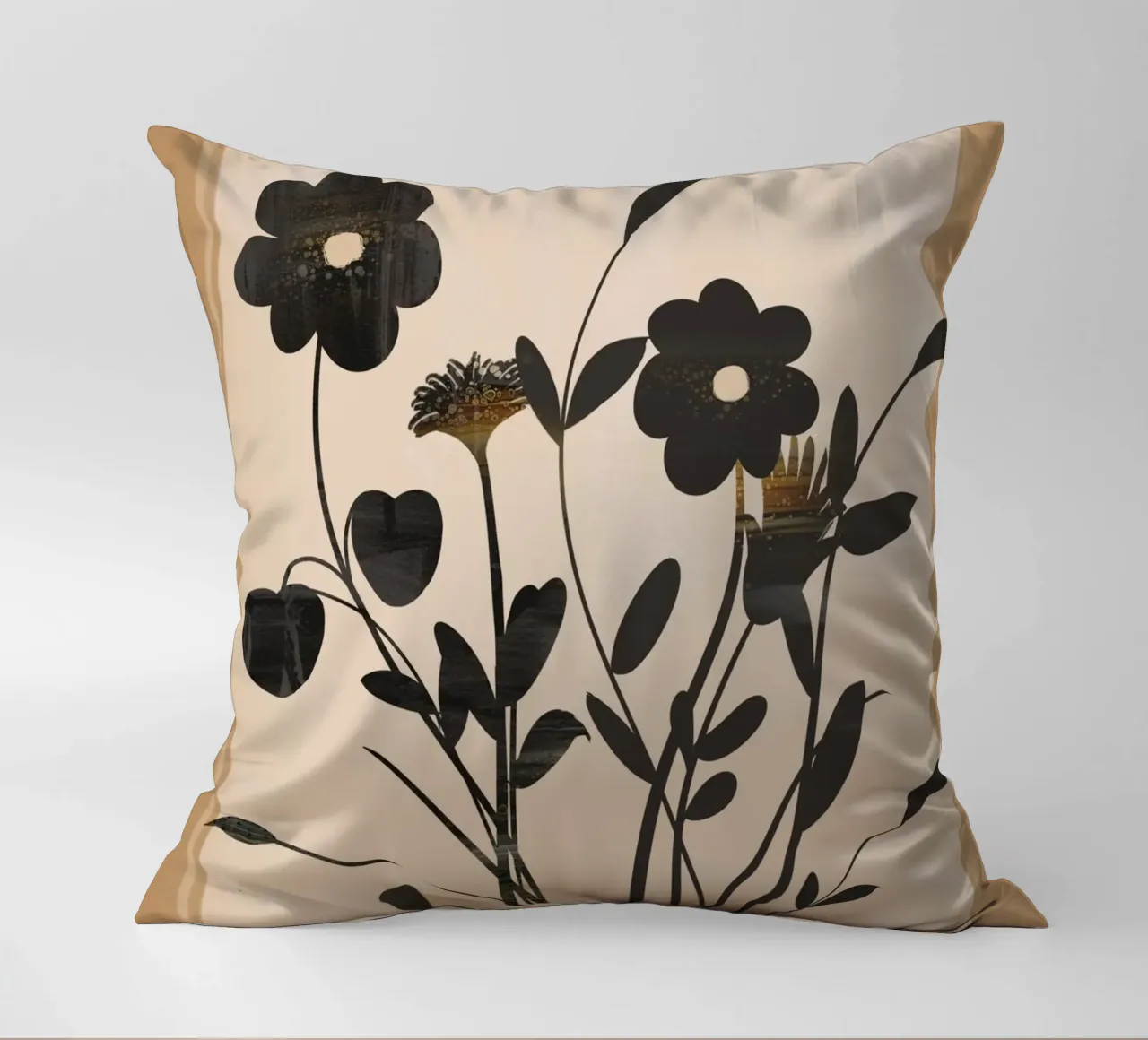Abstract Art Minimal Flowers 1 cuscino da Nadjaa