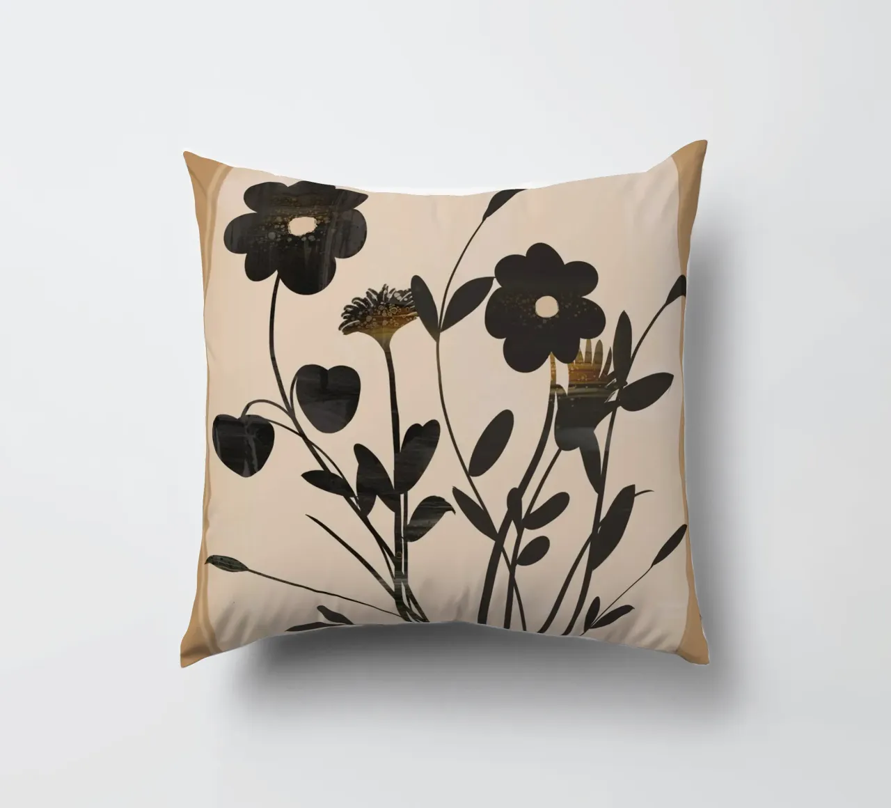 Abstract Art Minimal Flowers 1 cuscino da Nadjaa
