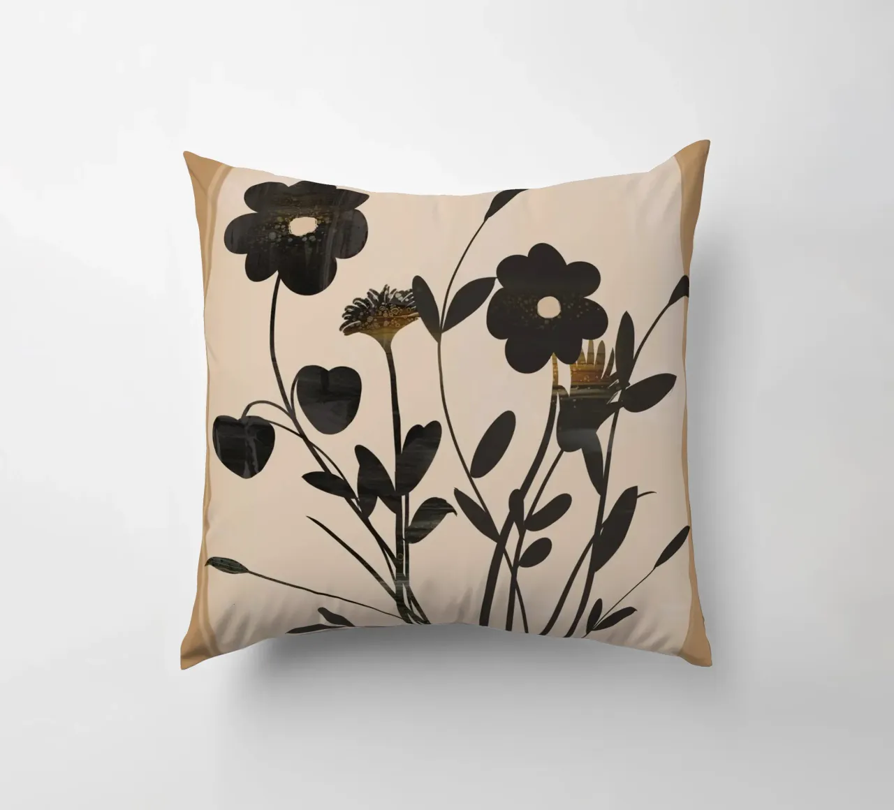 Abstract Art Minimal Flowers 1 cuscino da Nadjaa