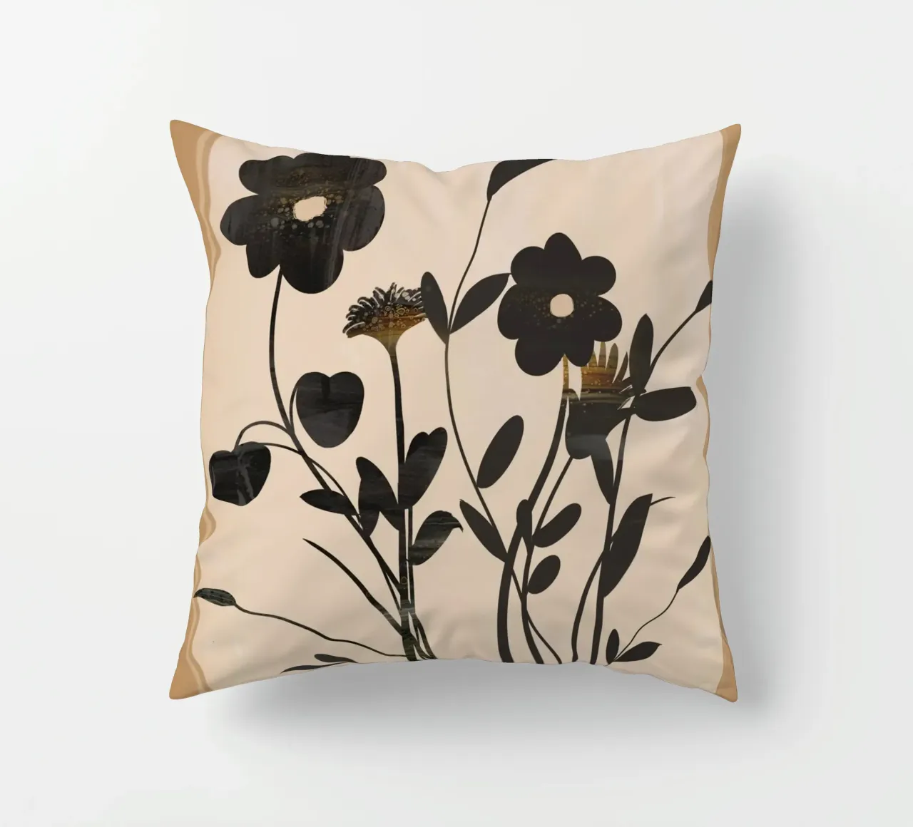 Abstract Art Minimal Flowers 1 cuscino da Nadjaa