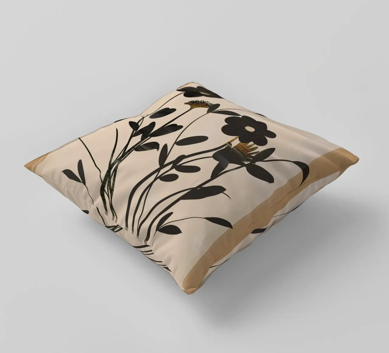 Abstract Art Minimal Flowers 1 cuscino da Nadjaa