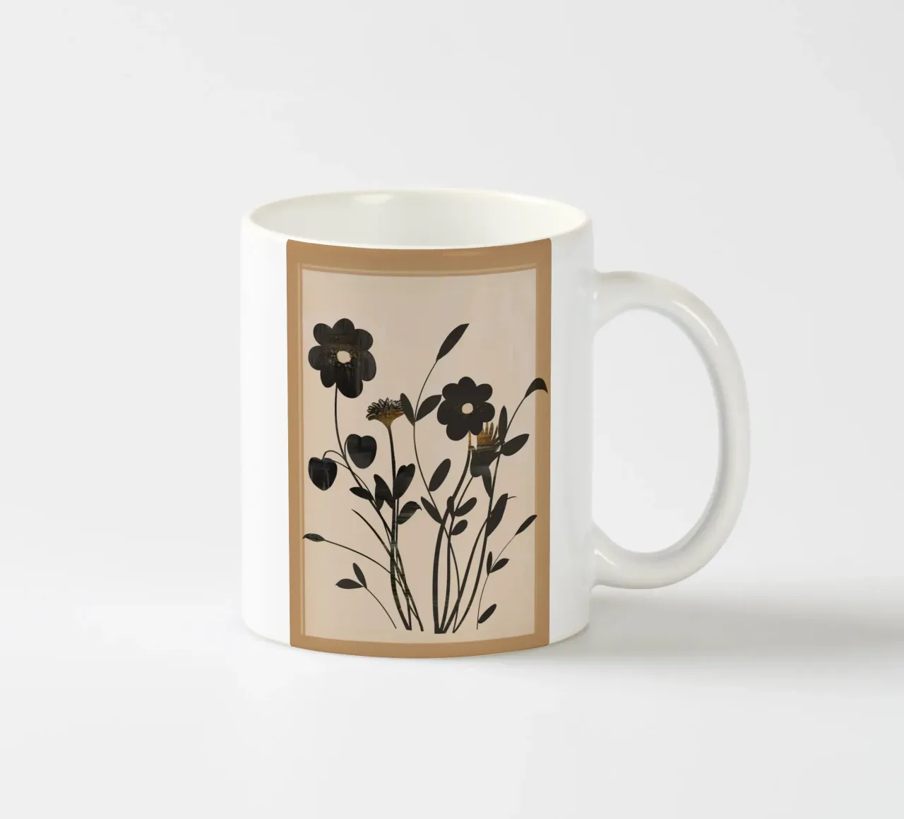 Abstract Art Minimal Flowers 1 tazza in ceramica da Nadjaa