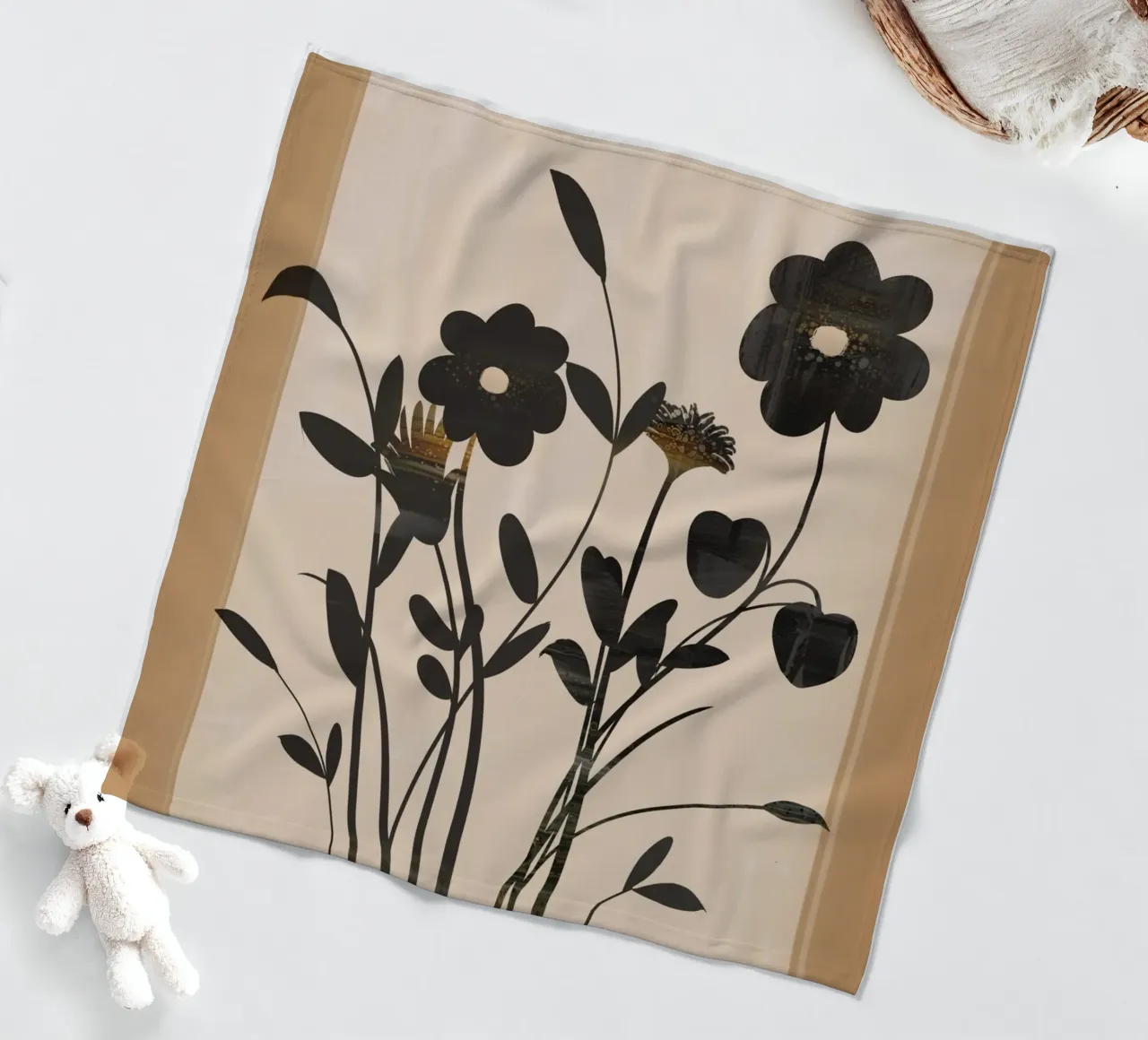 Abstract Art Minimal Flowers 1 coperta in pile da Nadjaa