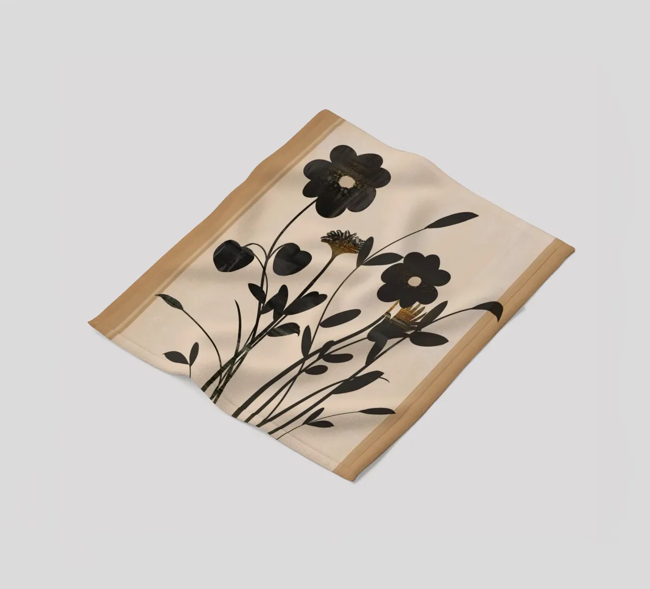 Abstract Art Minimal Flowers 1 coperta in pile da Nadjaa