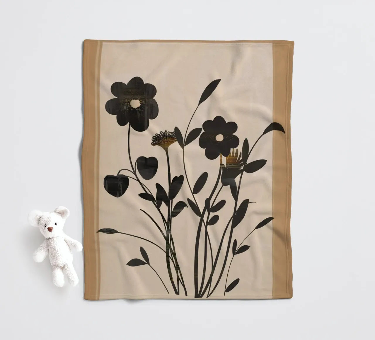 Abstract Art Minimal Flowers 1 coperta in pile da Nadjaa