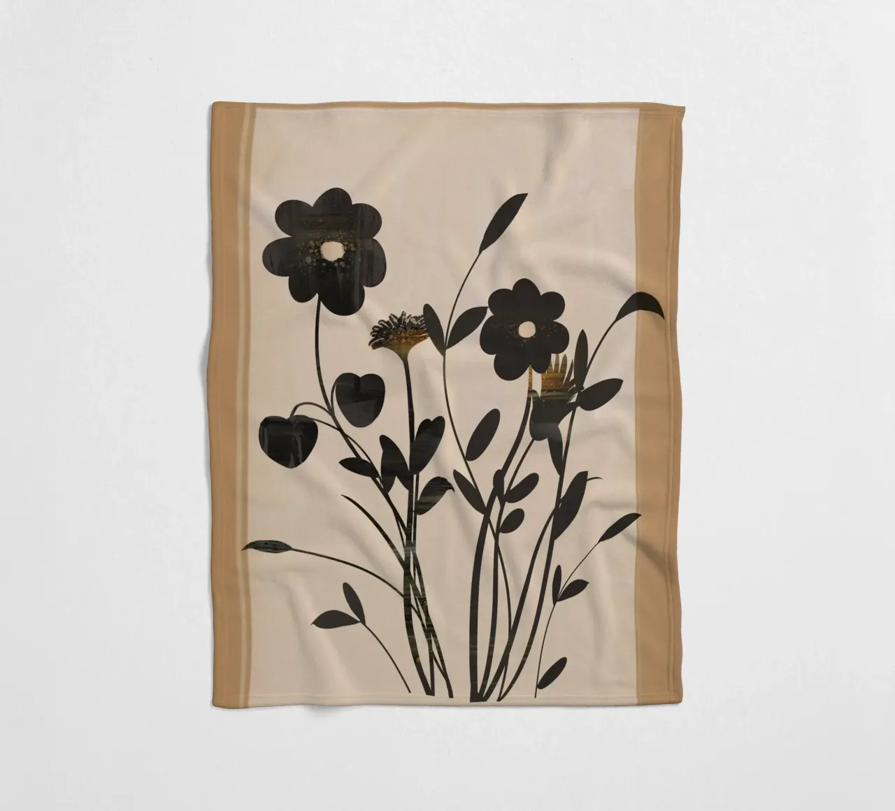 Abstract Art Minimal Flowers 1 coperta in pile da Nadjaa