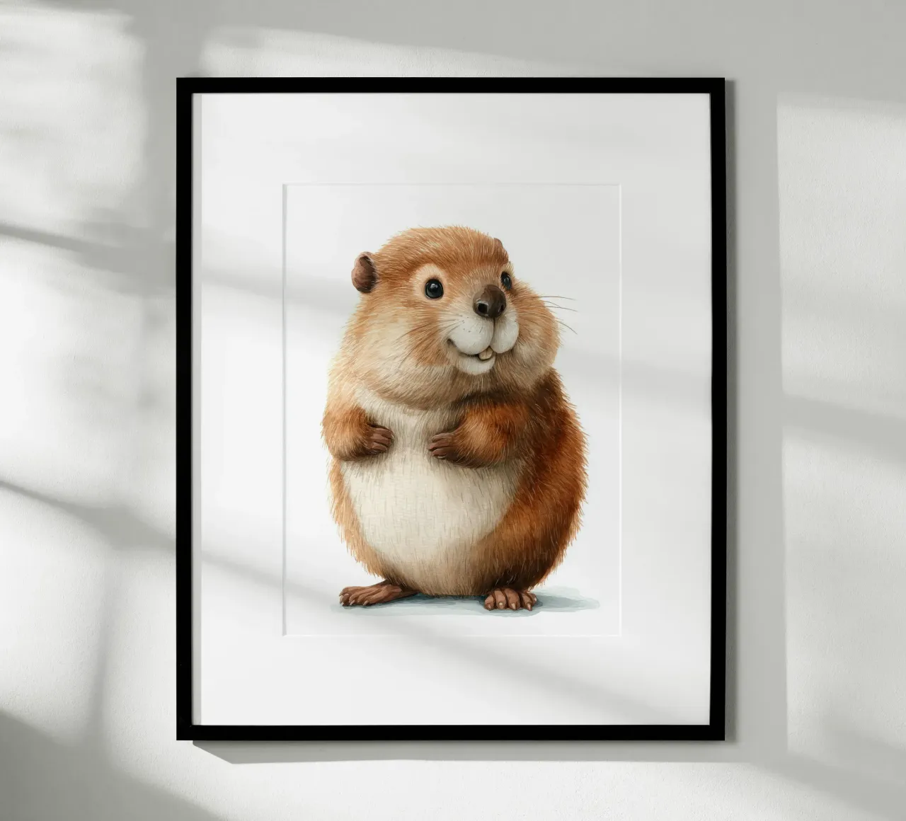 Affiche castor mignon aquarelle carta hahnemühle da Kid’s Dream