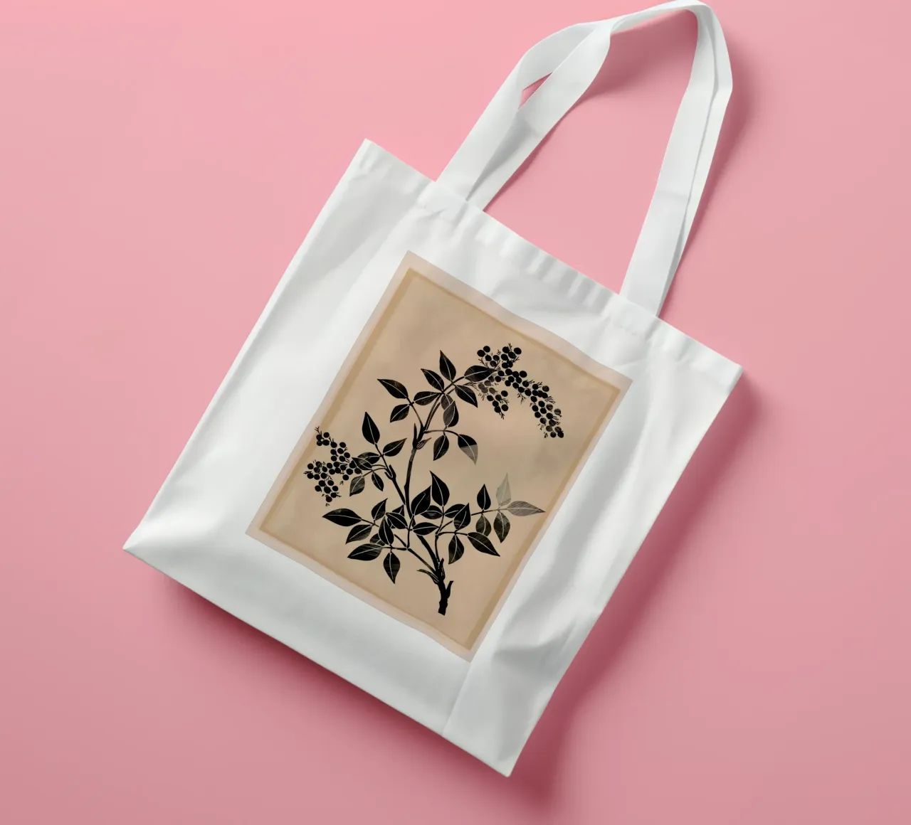 Abstract Art Minimal Plant 5 borsa in juta da Nadjaa