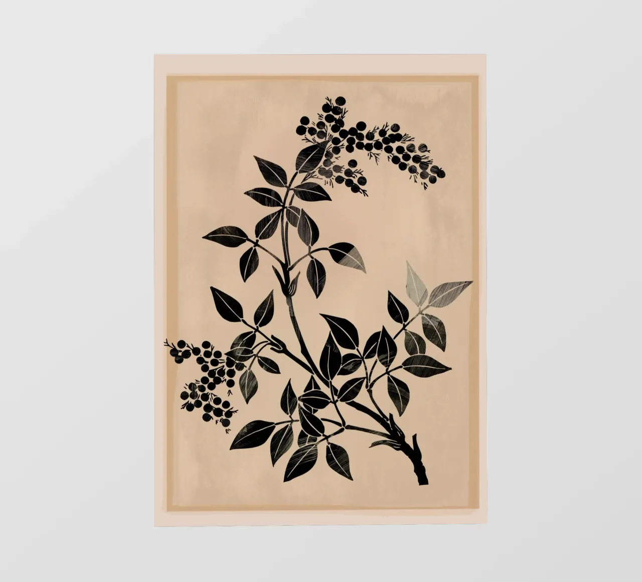 Abstract Art Minimal Plant 5 telo in pvc da Nadjaa