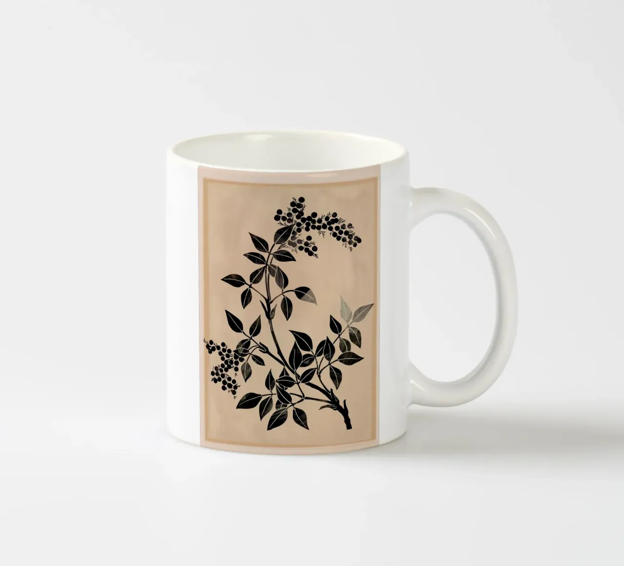 Abstract Art Minimal Plant 5 tazza in ceramica da Nadjaa