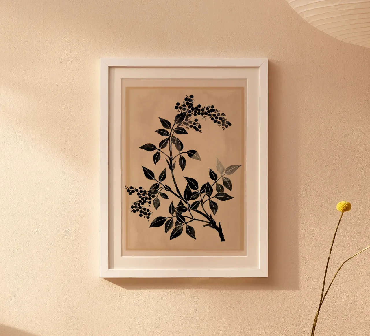 Abstract Art Minimal Plant 5 carta hahnemühle da Nadjaa