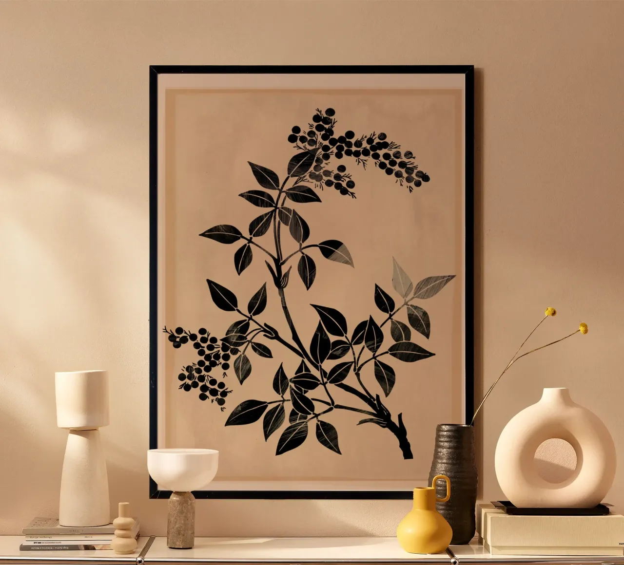 Abstract Art Minimal Plant 5 carta hahnemühle da Nadjaa