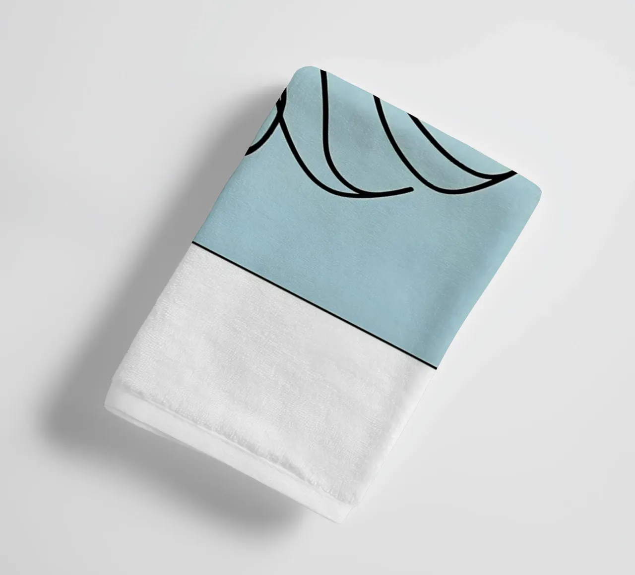Minimalist Line Drawing of Monstera Leaf towel by Bloom And Brush