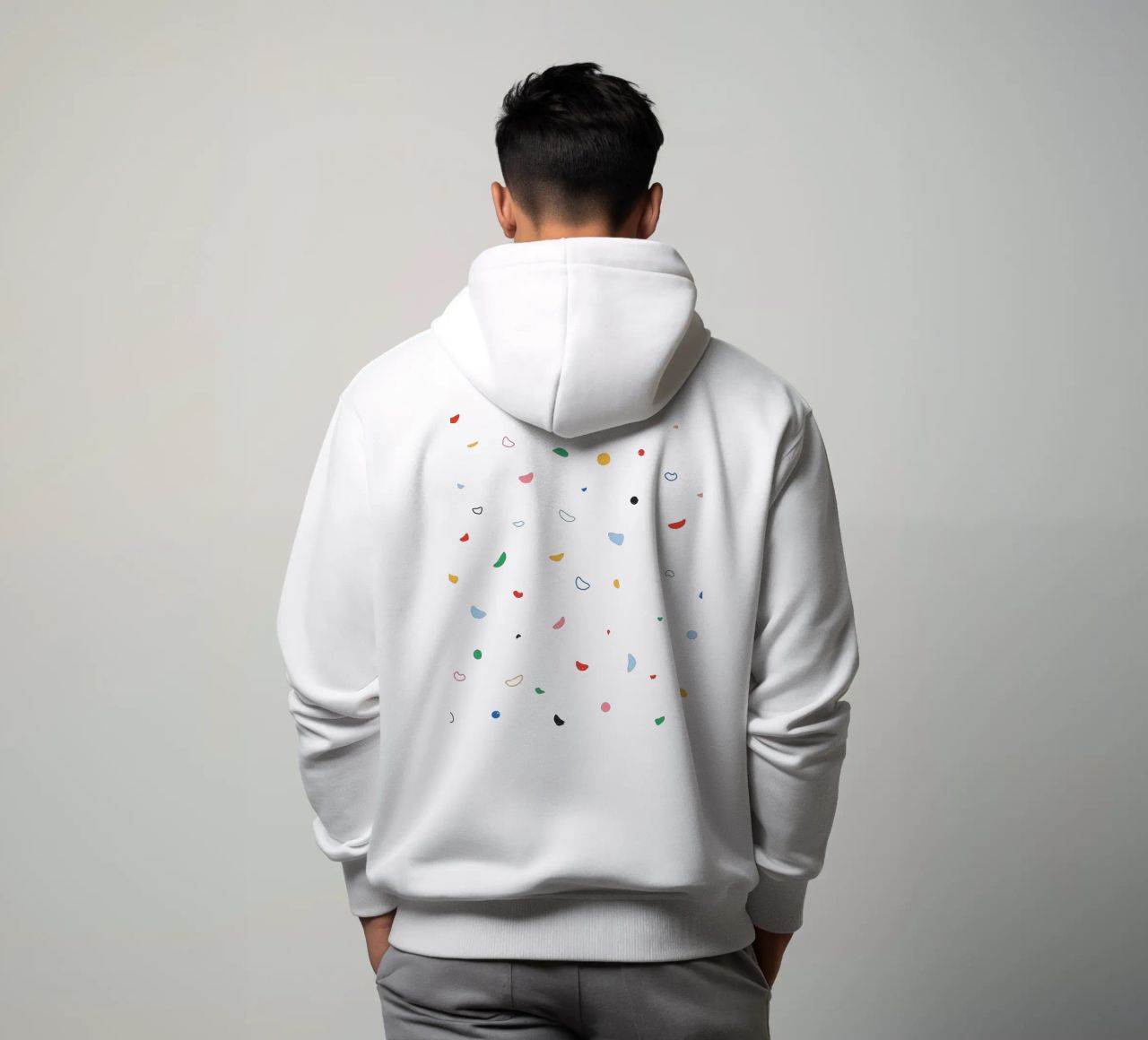 Parete di arrampicata colorata felpa con cappuccio da justclimberthings
