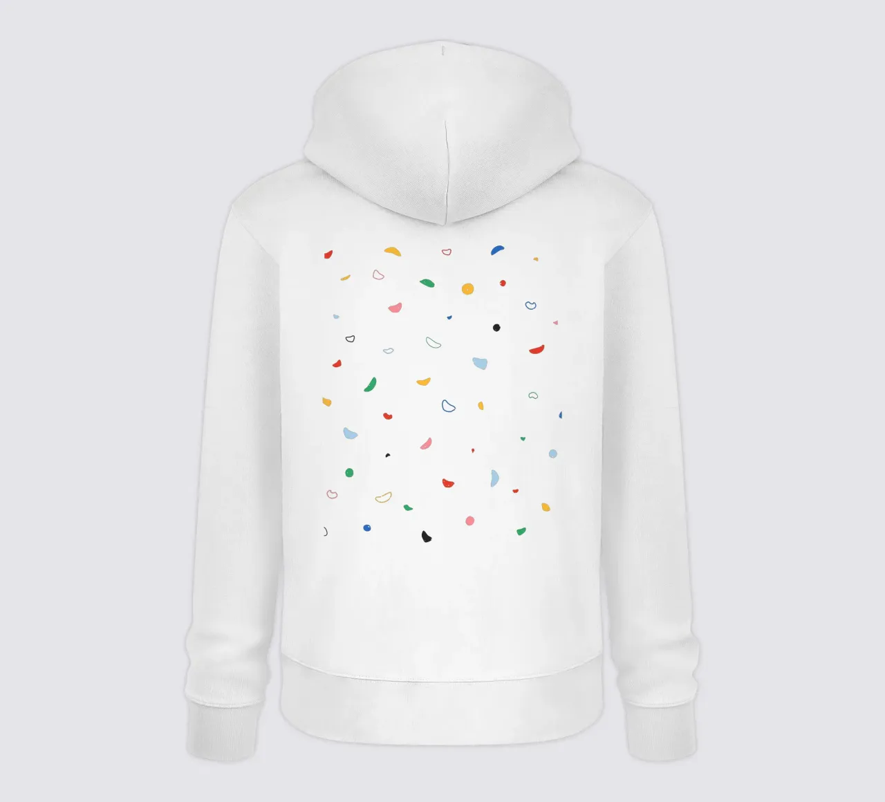 Parete di arrampicata colorata felpa con cappuccio da justclimberthings