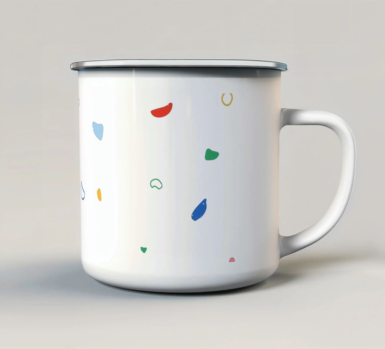 Parete di arrampicata colorata tazza in smalto da justclimberthings