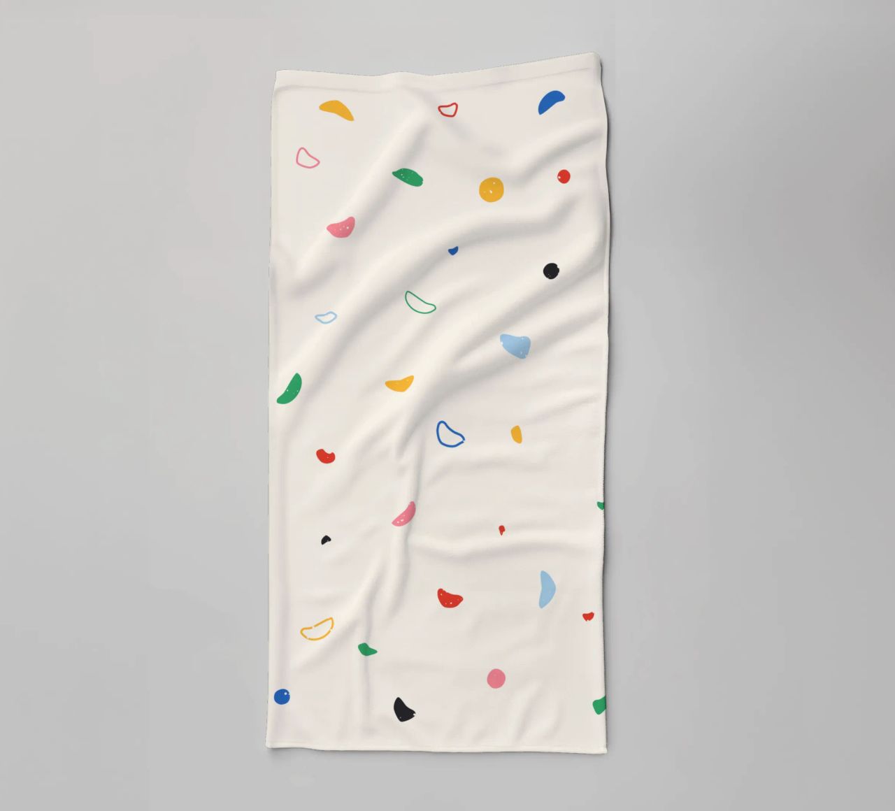 Parete di arrampicata colorata asciugamano da bagno da justclimberthings