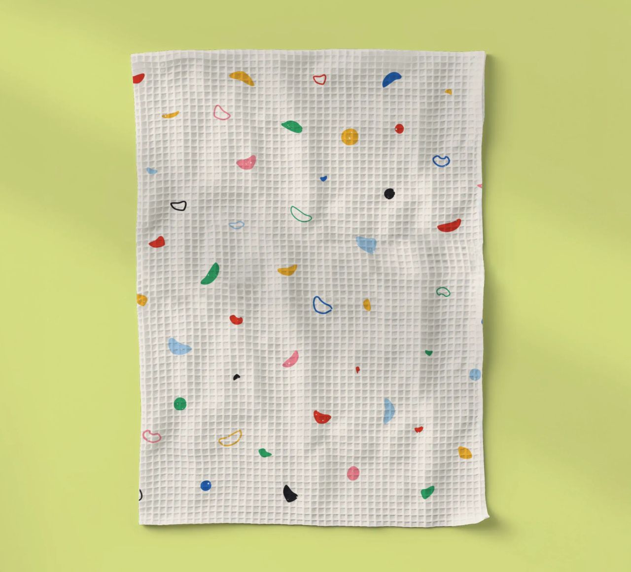 Parete di arrampicata colorata canovaccio da cucina da justclimberthings