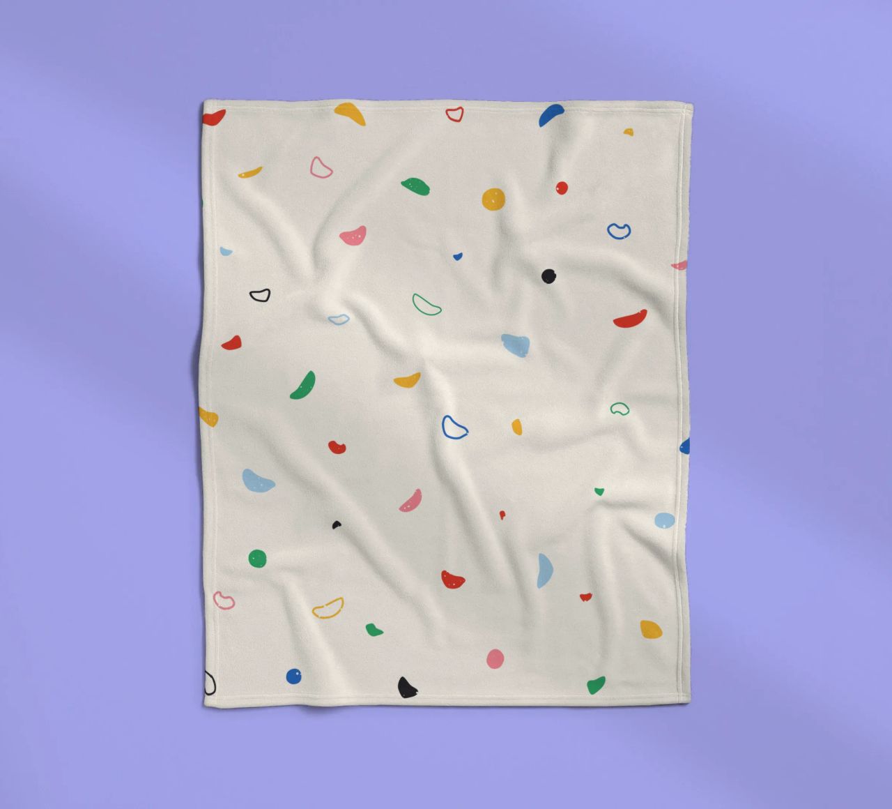 Parete di arrampicata colorata coperta in pile da justclimberthings