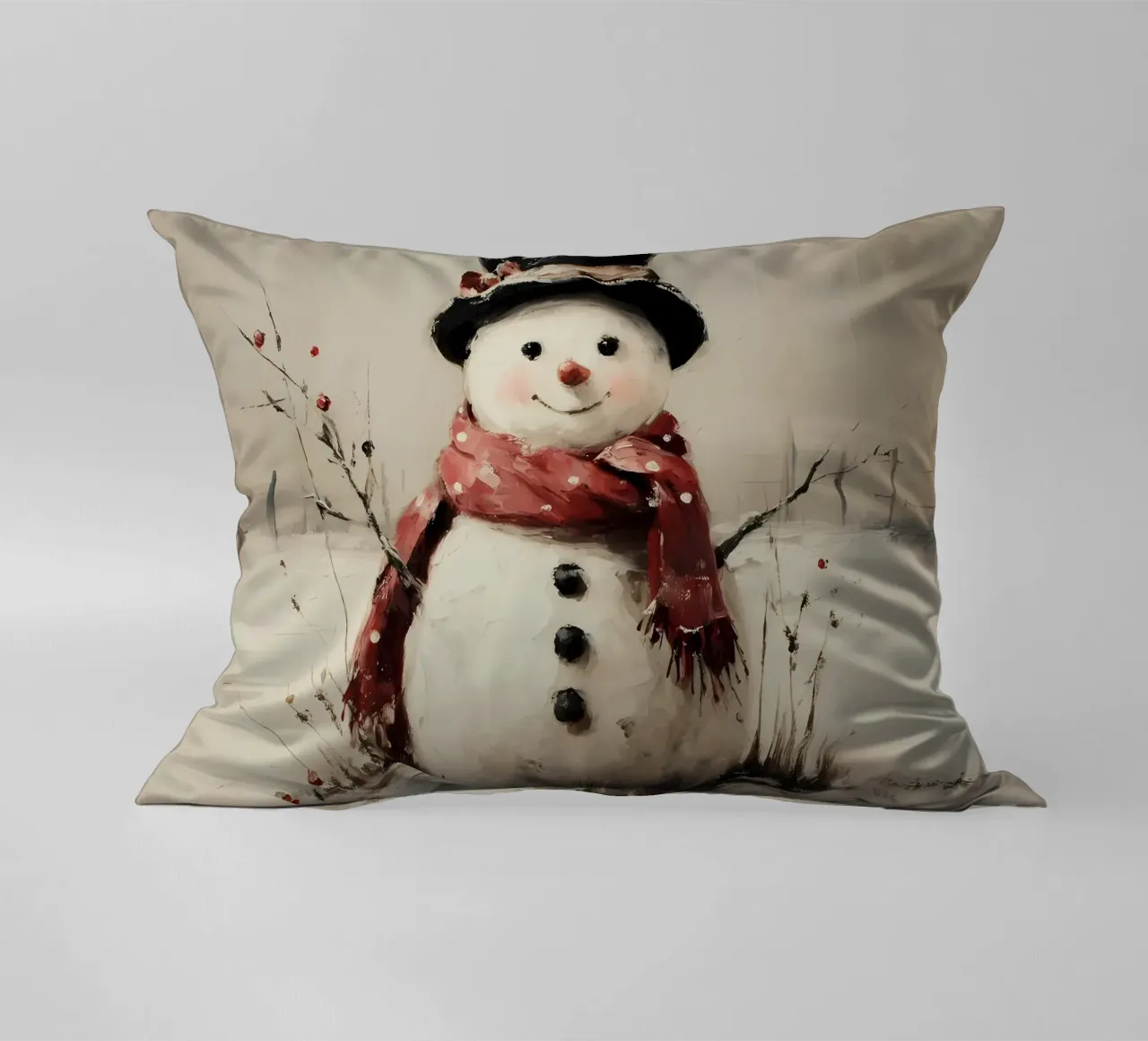 Pupazzo di neve invernale cuscino da IamHomeStudio
