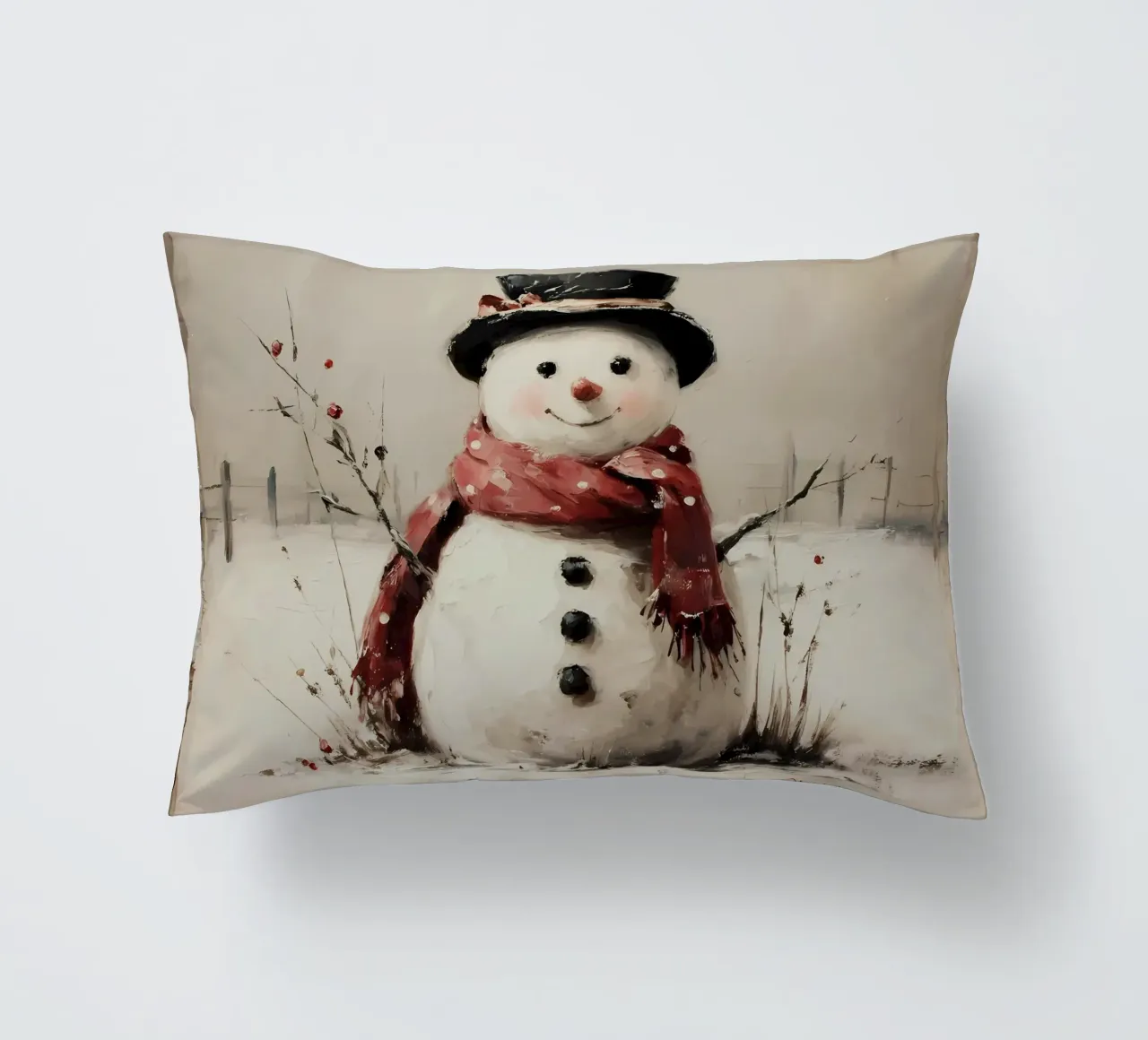 Pupazzo di neve invernale cuscino da IamHomeStudio