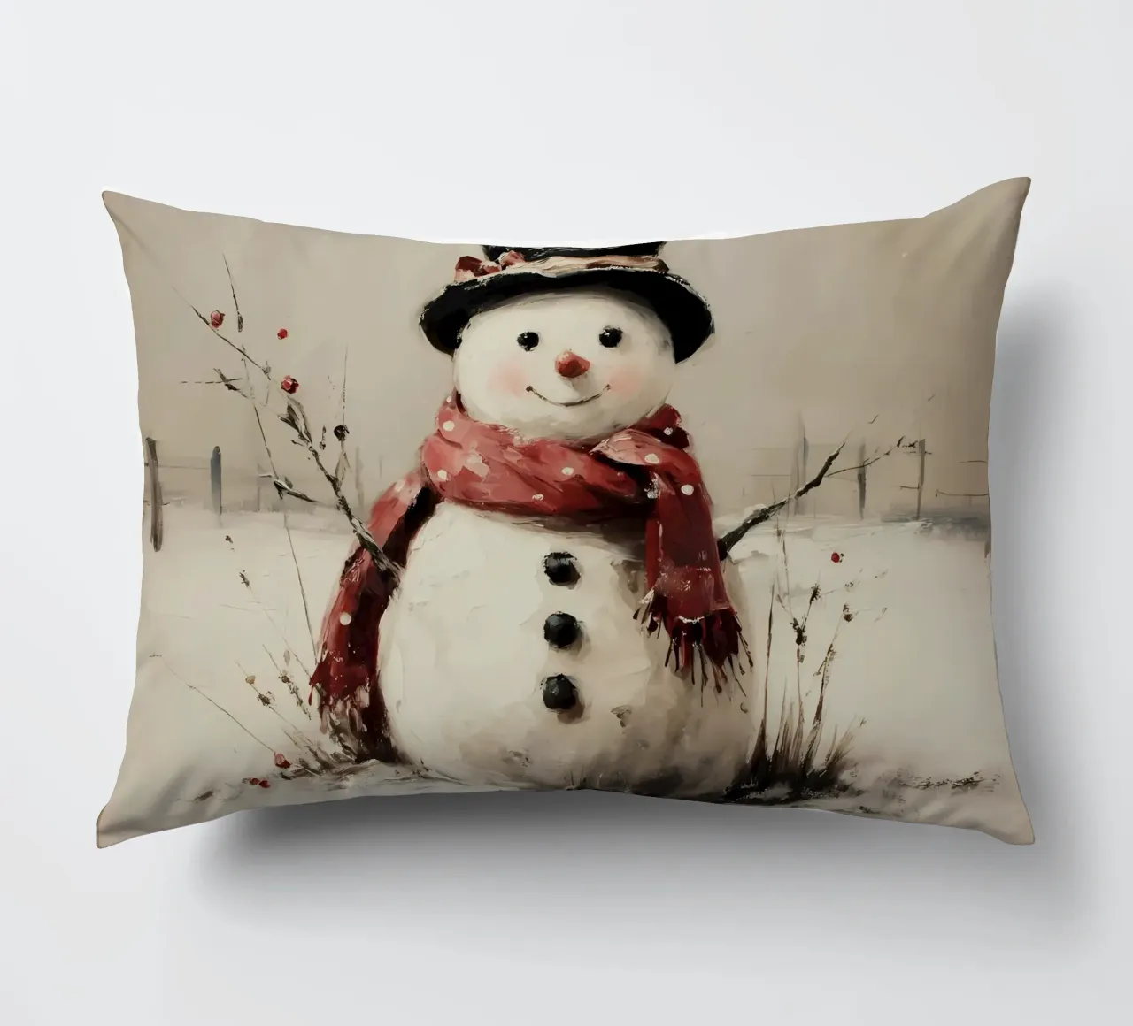 Pupazzo di neve invernale cuscino da IamHomeStudio