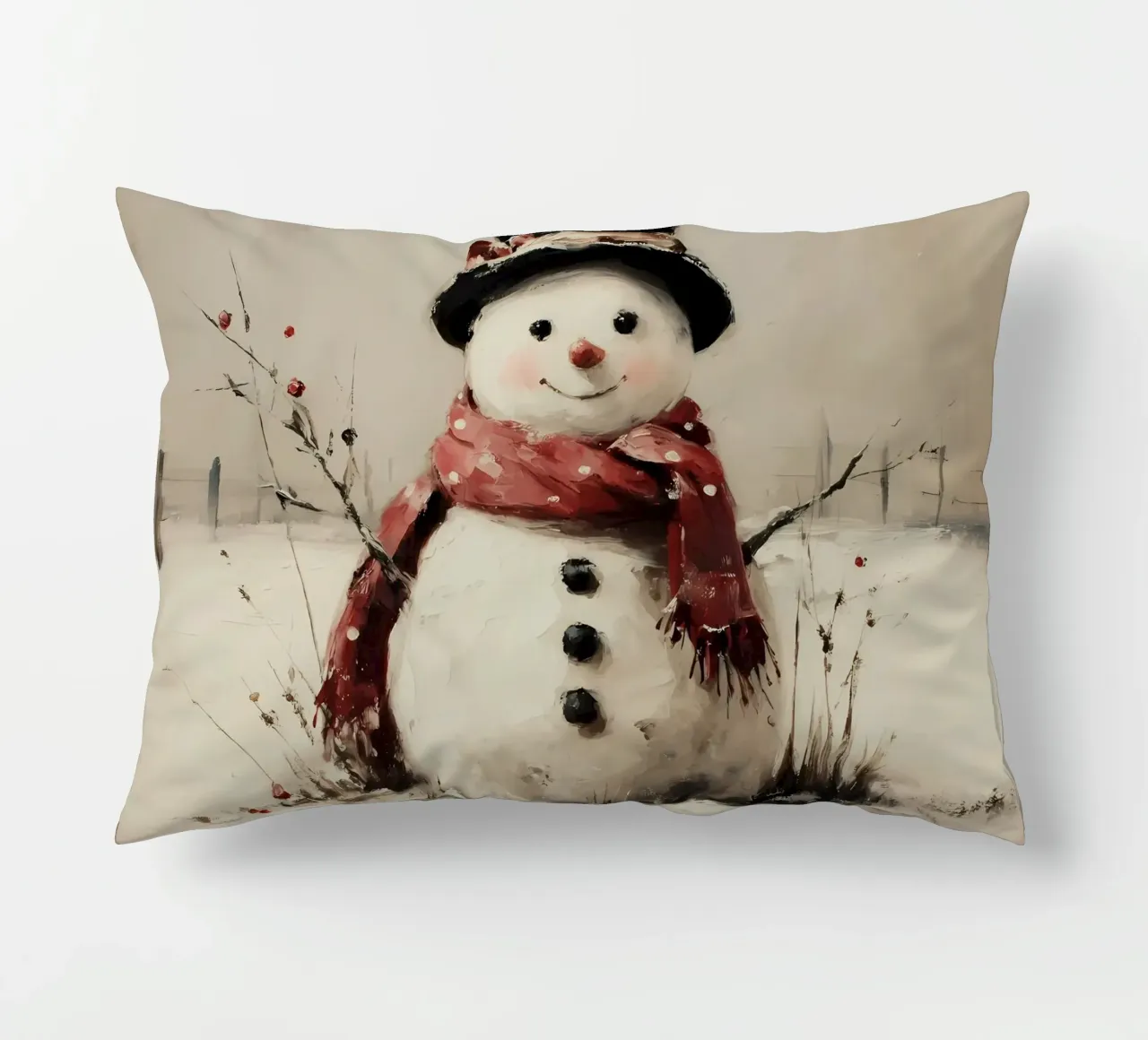 Pupazzo di neve invernale cuscino da IamHomeStudio