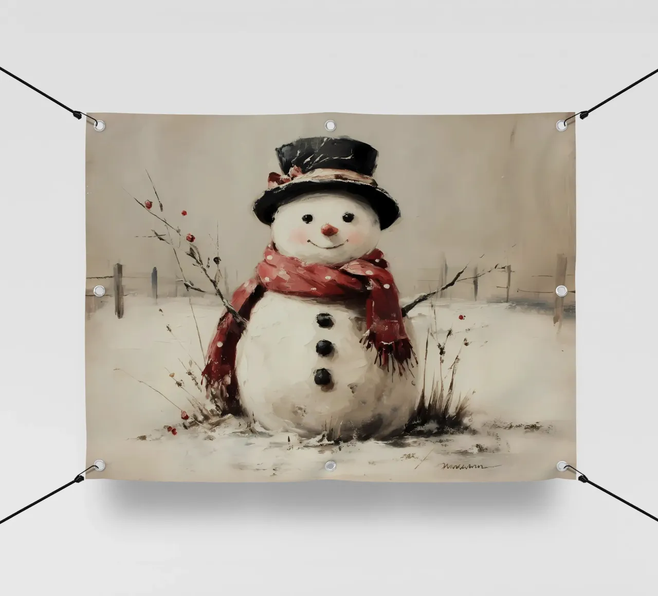 Pupazzo di neve invernale telo in pvc da IamHomeStudio